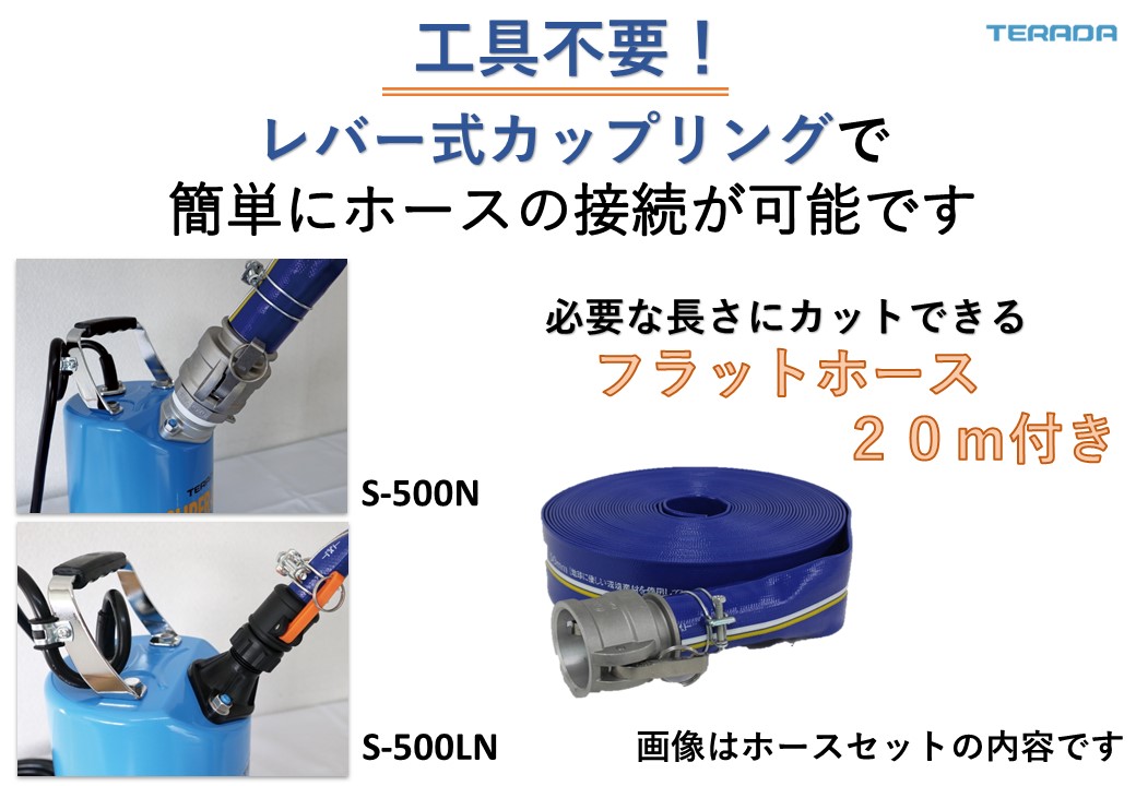S形（非自動）ケーシング合成ゴム製（220W～500W） | | 寺田ポンプ製作所